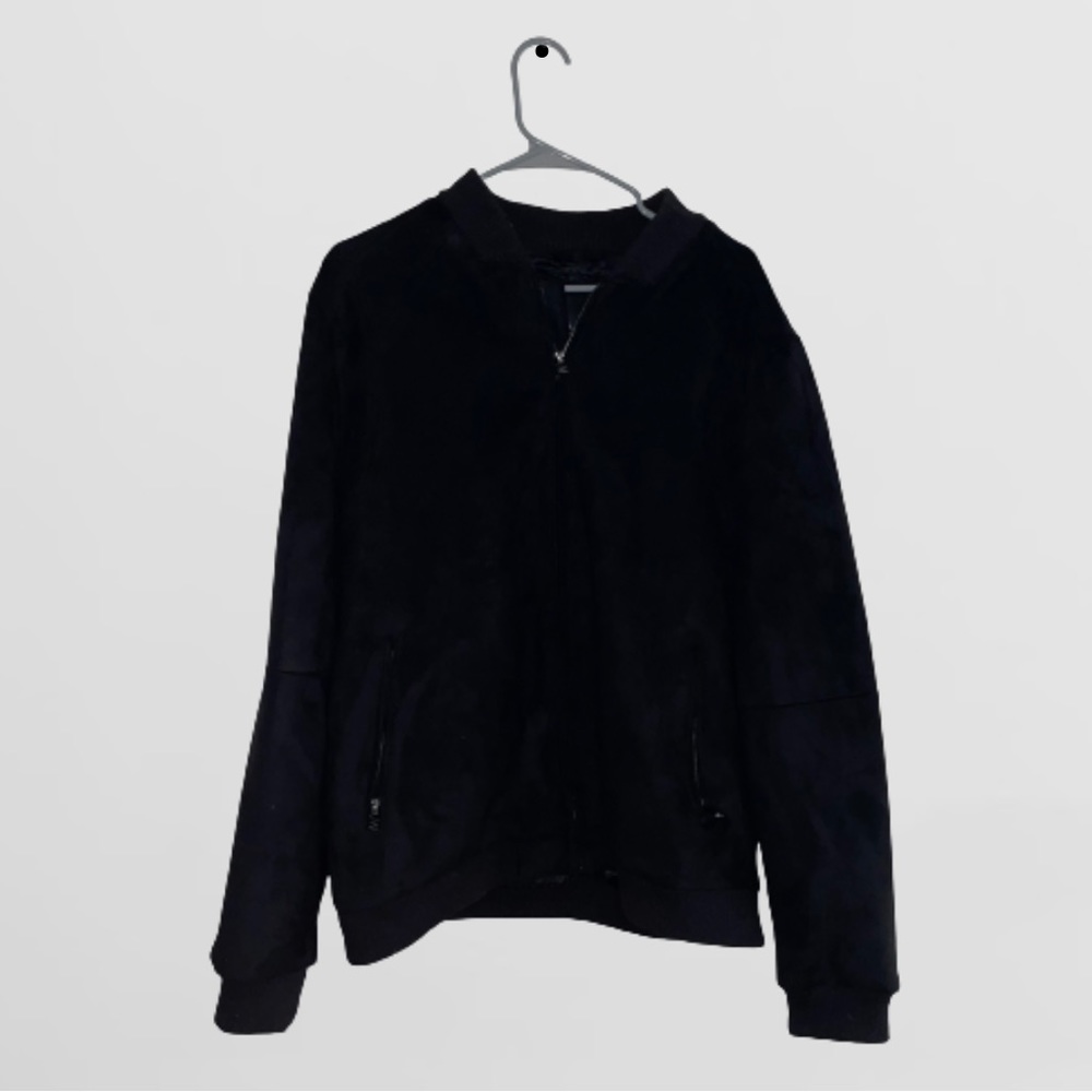 XL Black Marc Anthony Suede Bomber Jacket